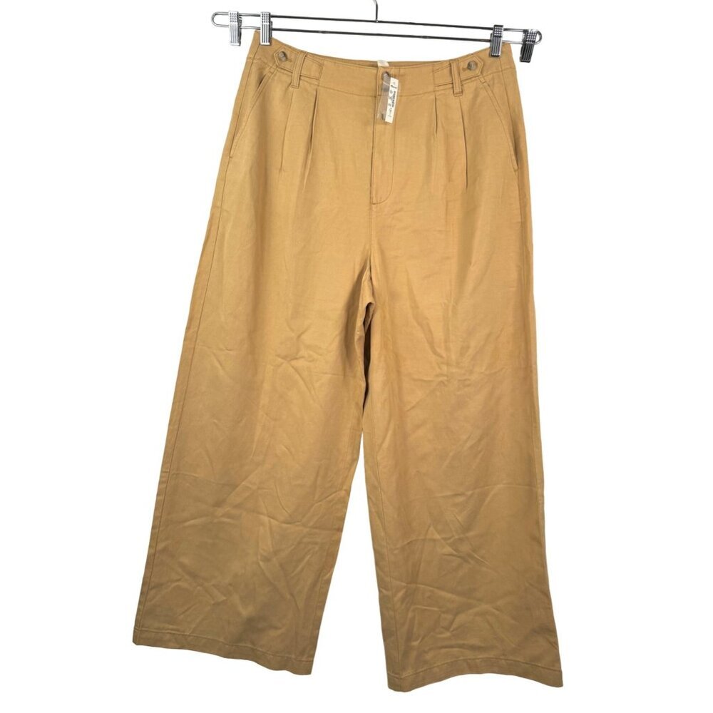 Madewell The Harlow‎ Wide-Leg Pants Tan 90s Pleated sz 14